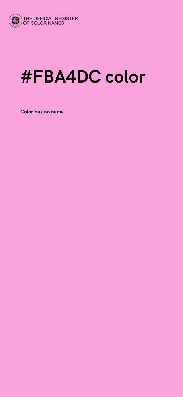 #FBA4DC color image