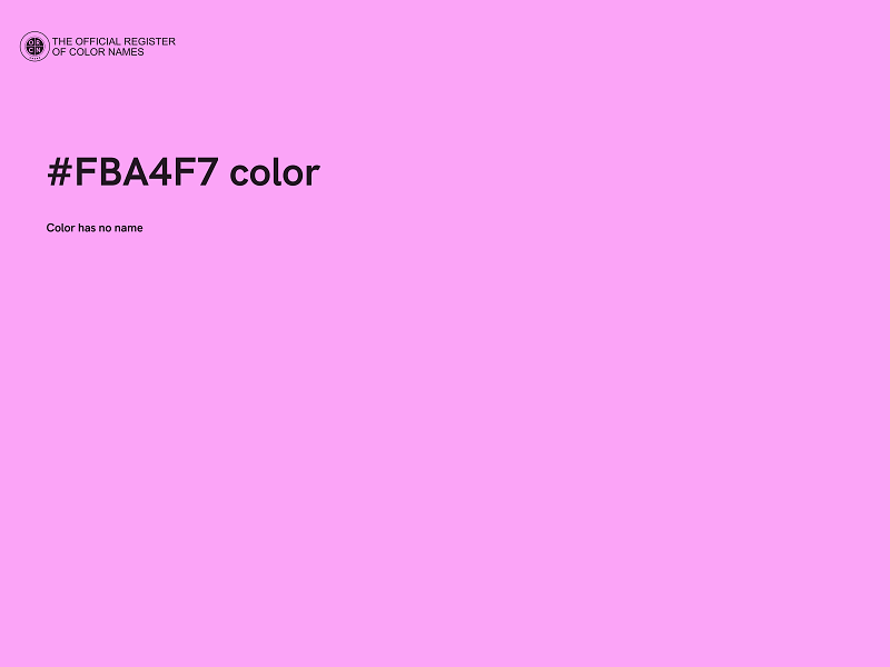 #FBA4F7 color image