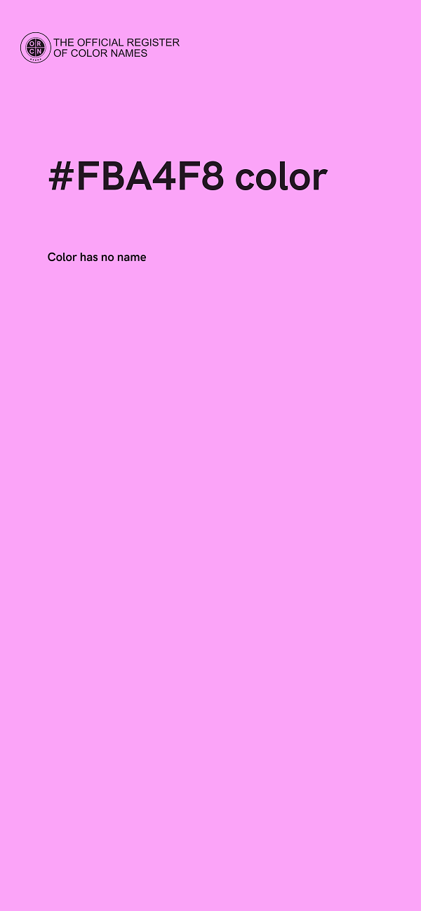 #FBA4F8 color image