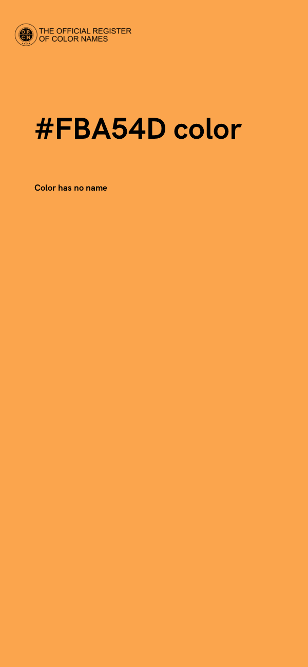 #FBA54D color image