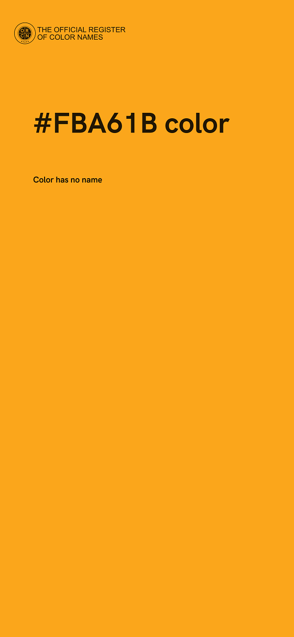 #FBA61B color image