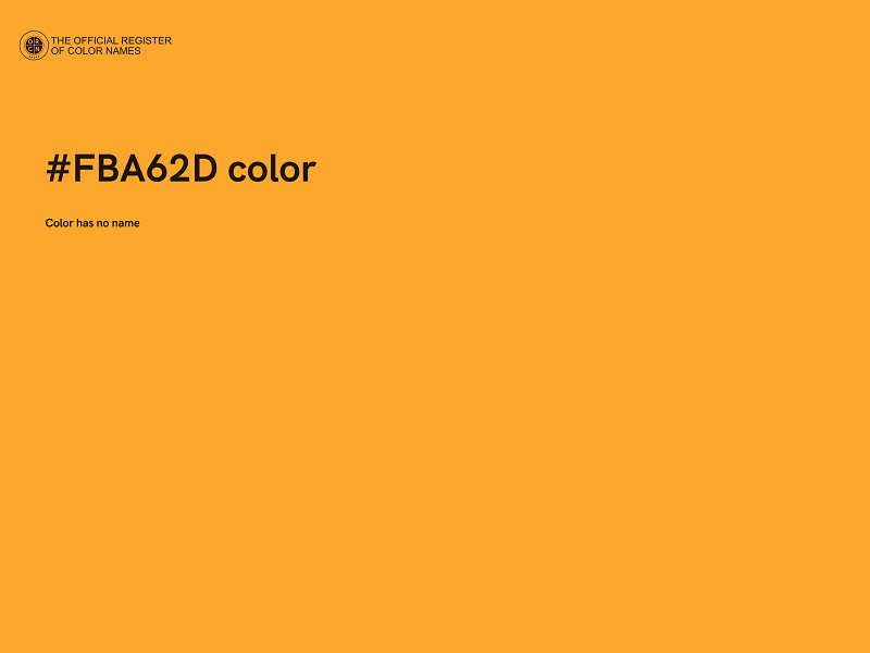 #FBA62D color image