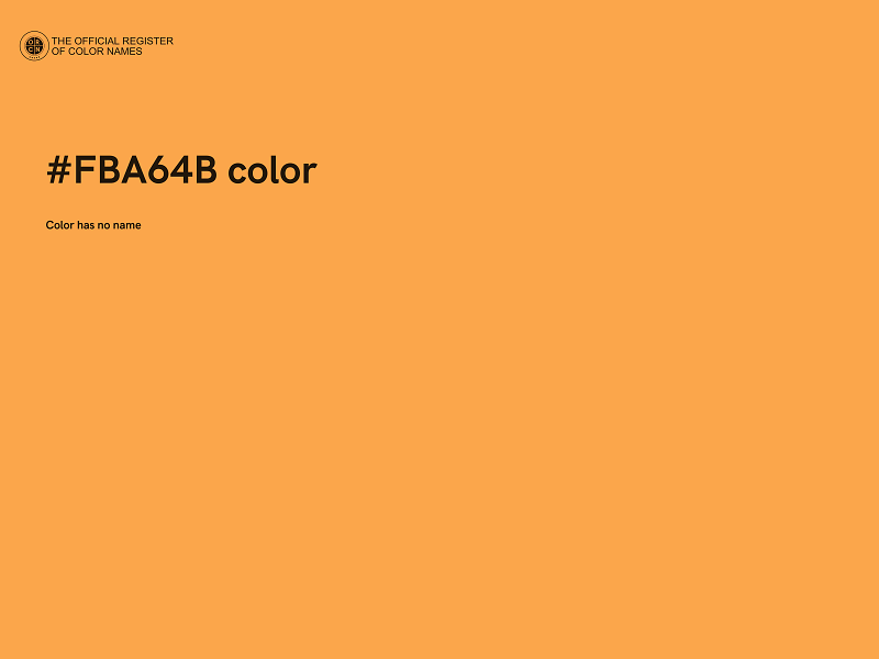 #FBA64B color image