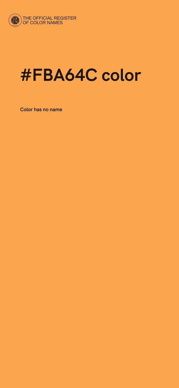 #FBA64C color image