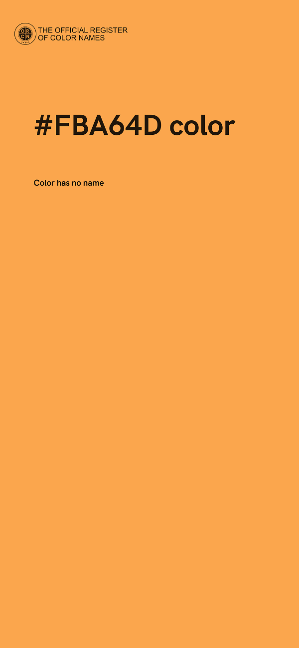#FBA64D color image