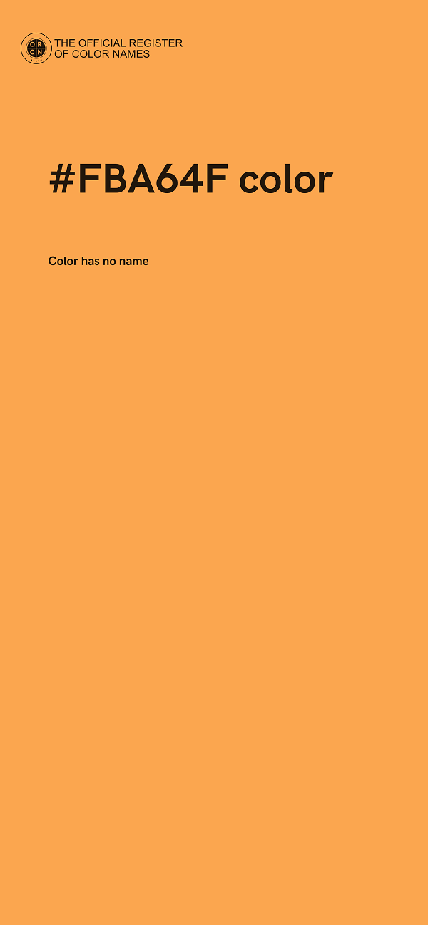#FBA64F color image