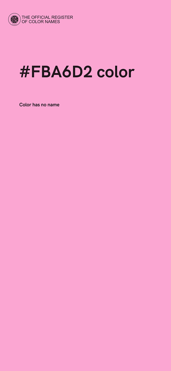 #FBA6D2 color image