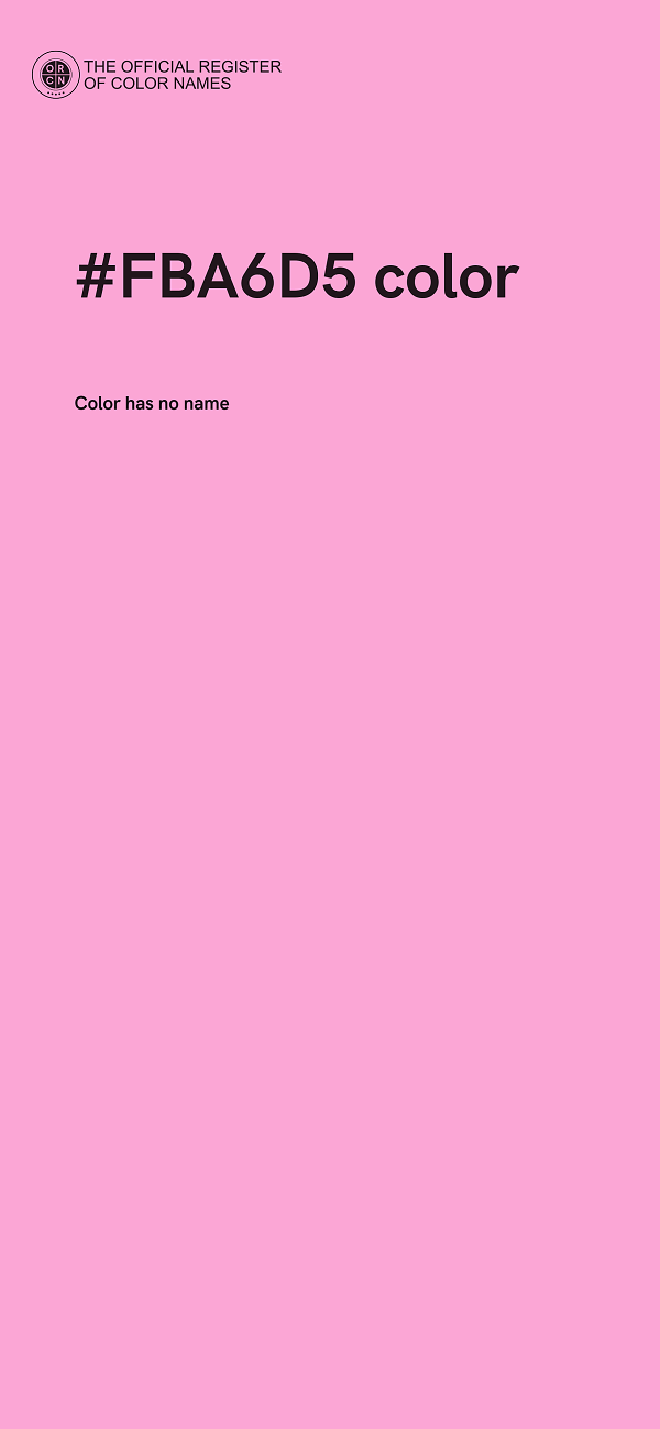 #FBA6D5 color image