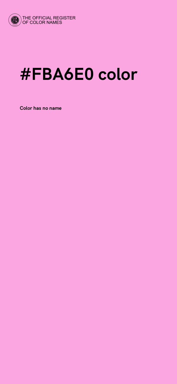 #FBA6E0 color image