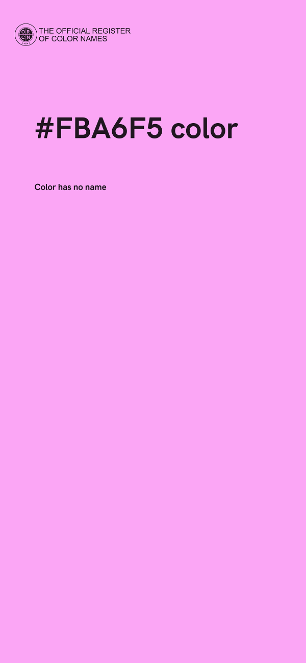 #FBA6F5 color image