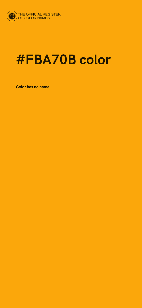 #FBA70B color image