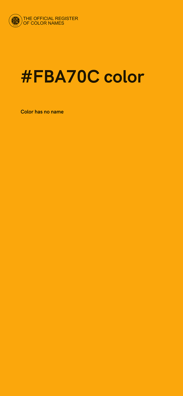 #FBA70C color image