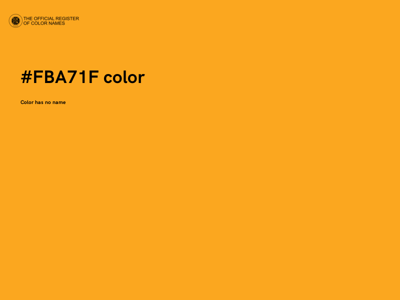 #FBA71F color image