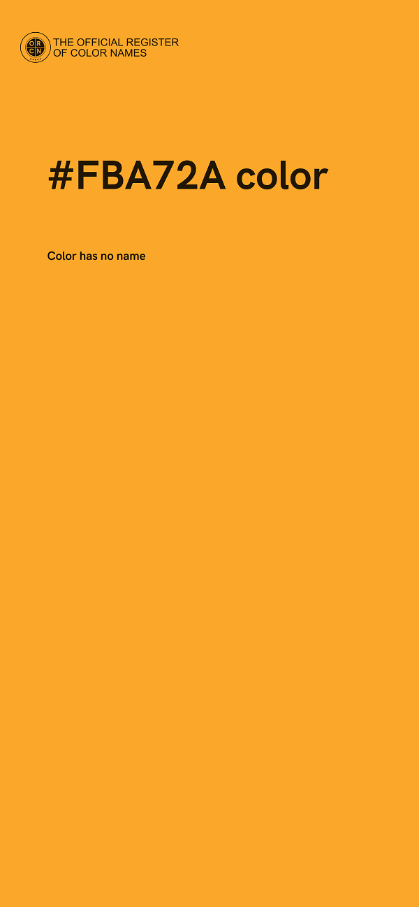 #FBA72A color image