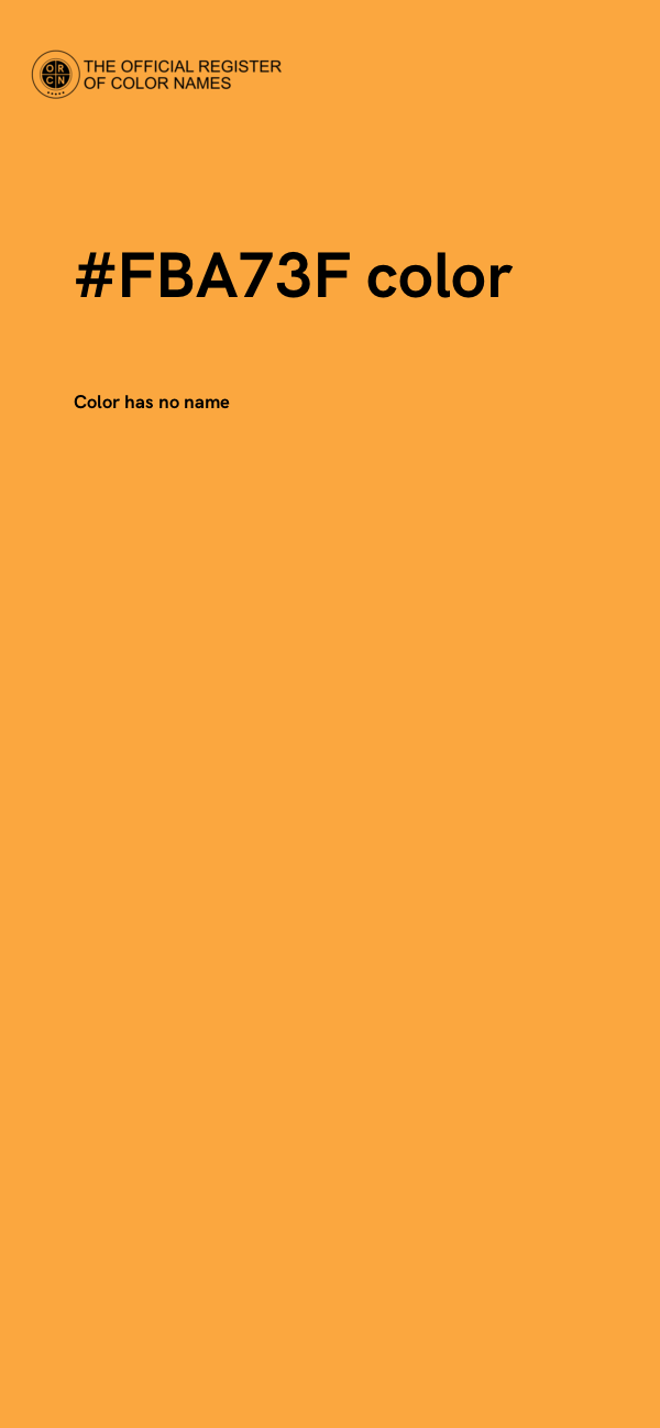 #FBA73F color image