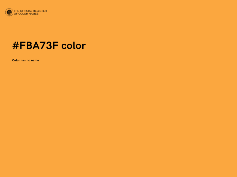 #FBA73F color image