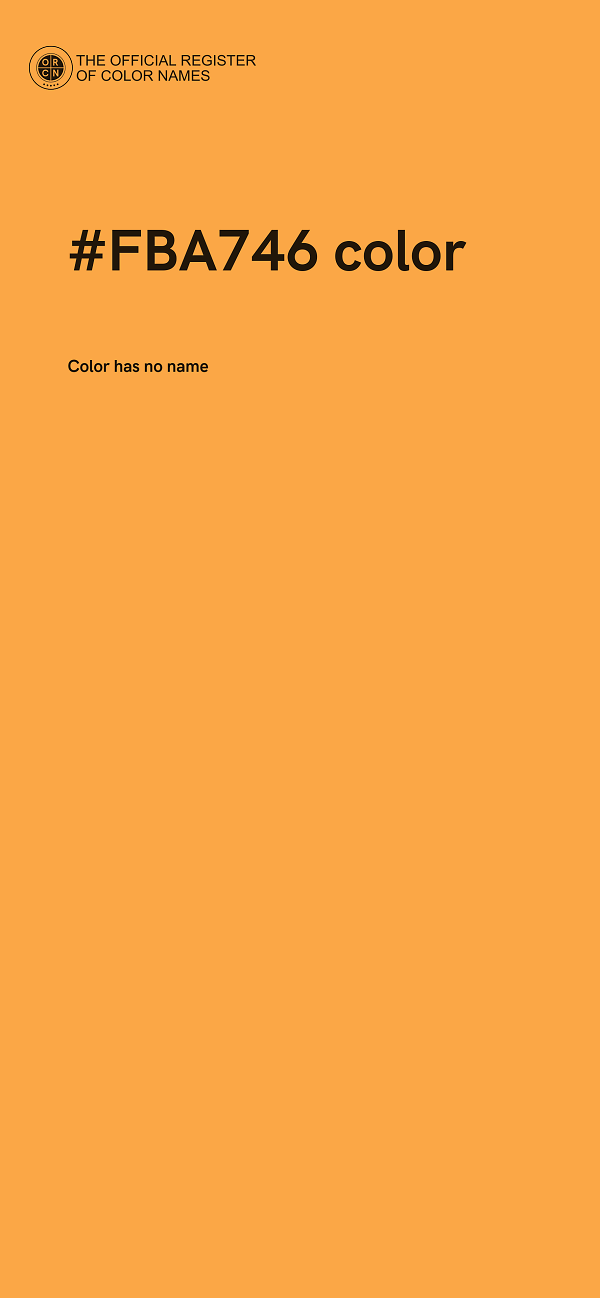 #FBA746 color image