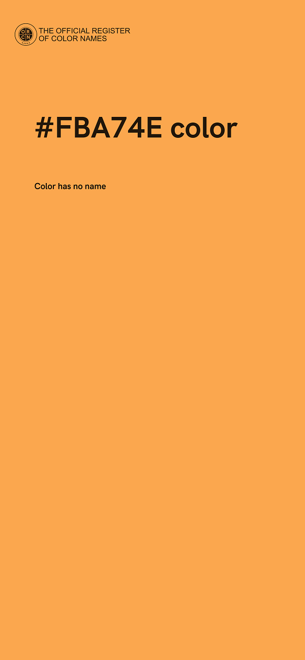 #FBA74E color image