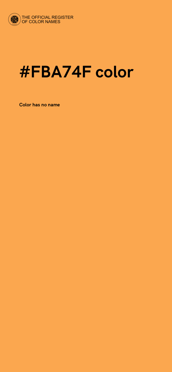#FBA74F color image