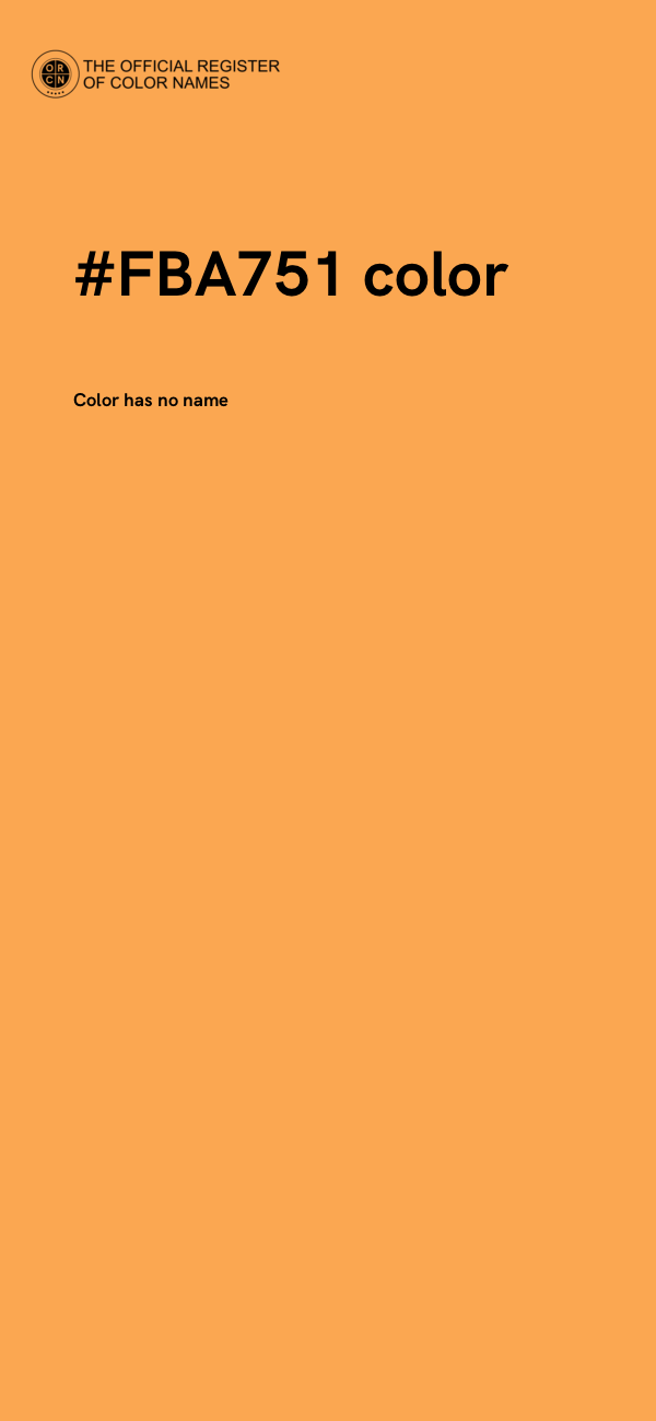 #FBA751 color image