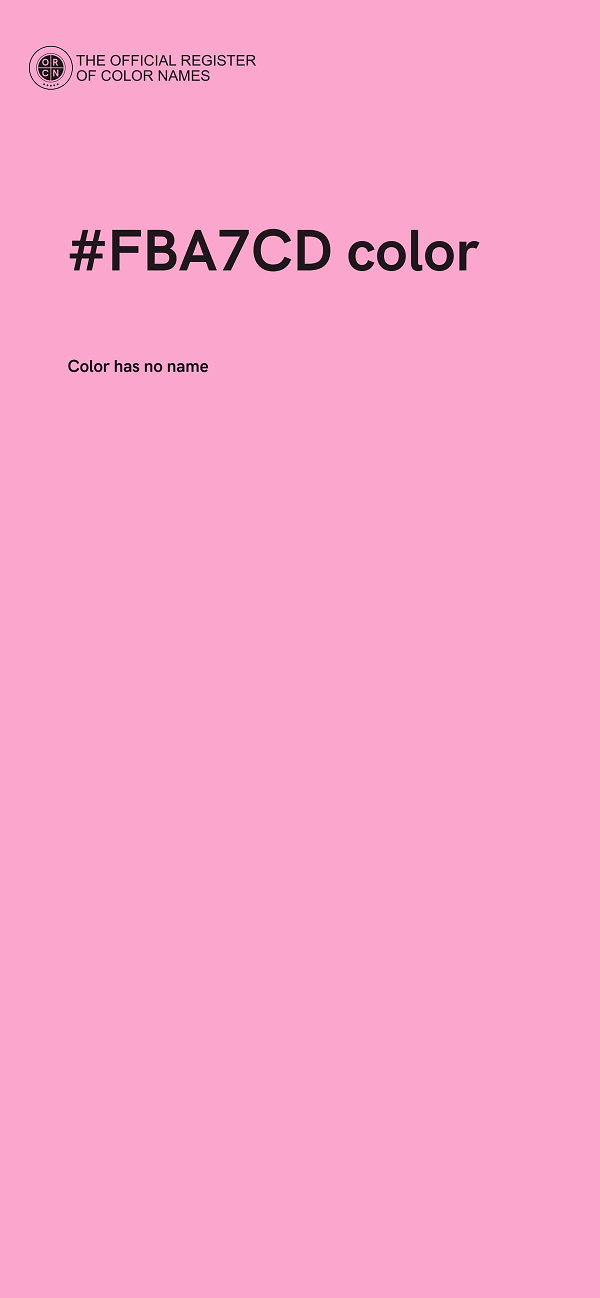 #FBA7CD color image