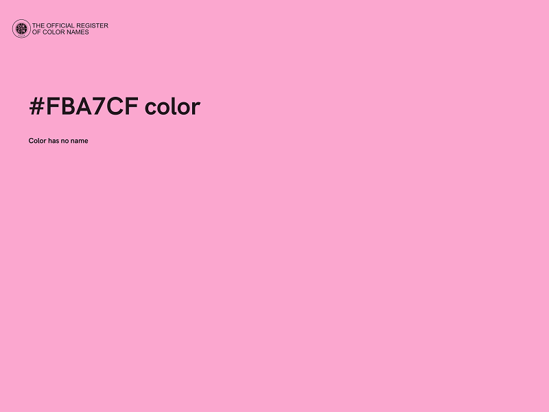 #FBA7CF color image