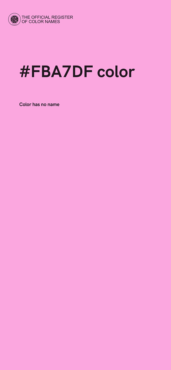 #FBA7DF color image