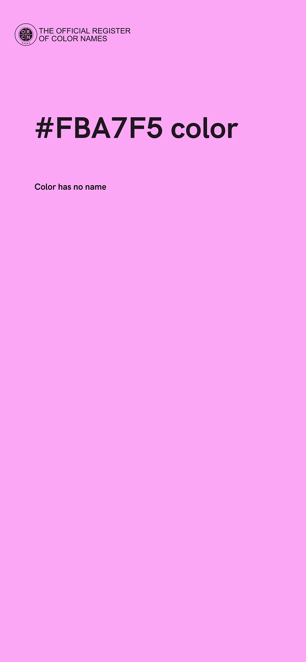 #FBA7F5 color image