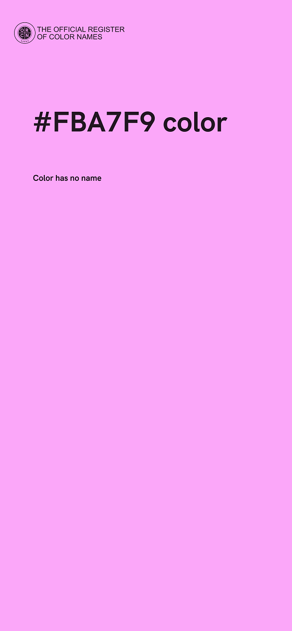 #FBA7F9 color image