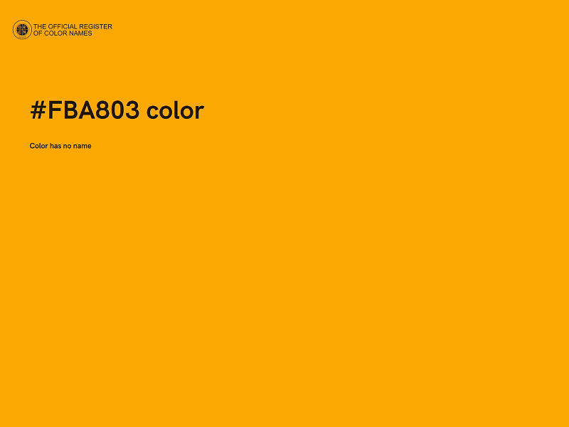 #FBA803 color image