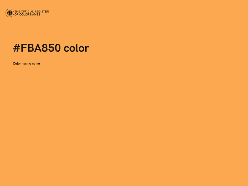 #FBA850 color image