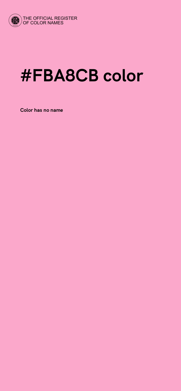 #FBA8CB color image