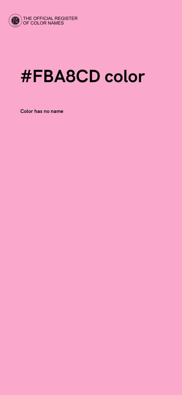 #FBA8CD color image