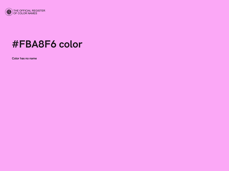 #FBA8F6 color image