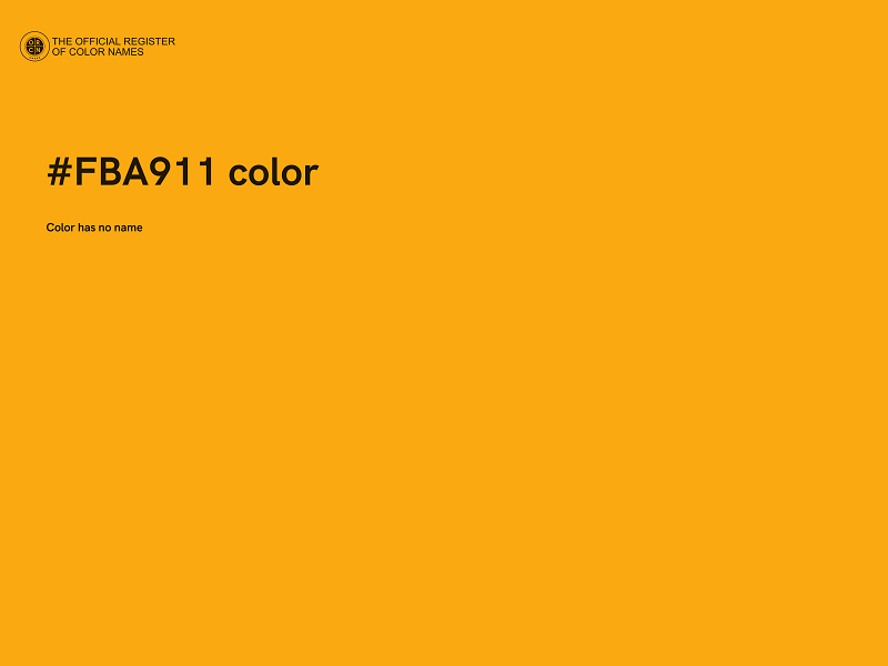 #FBA911 color image