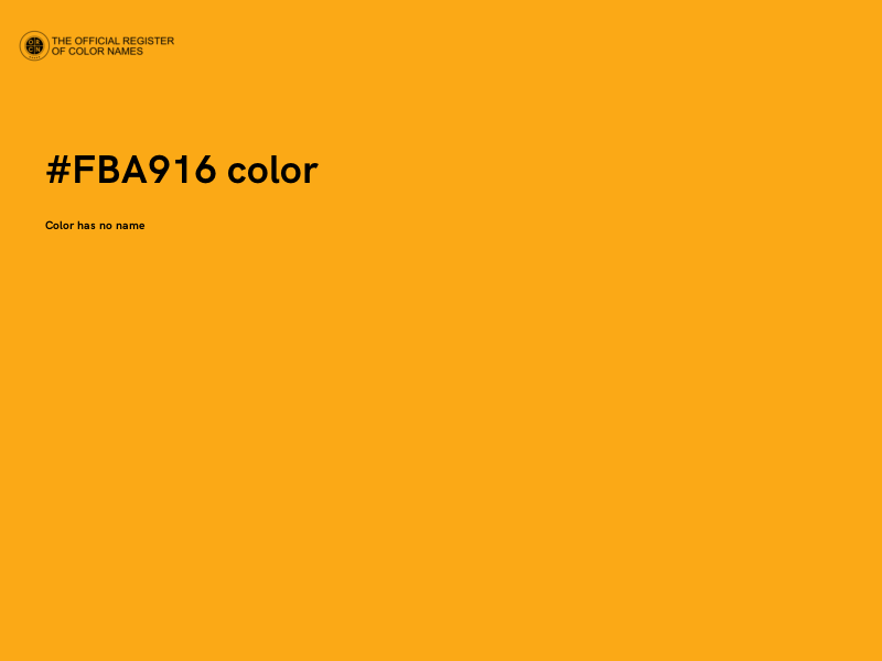 #FBA916 color image