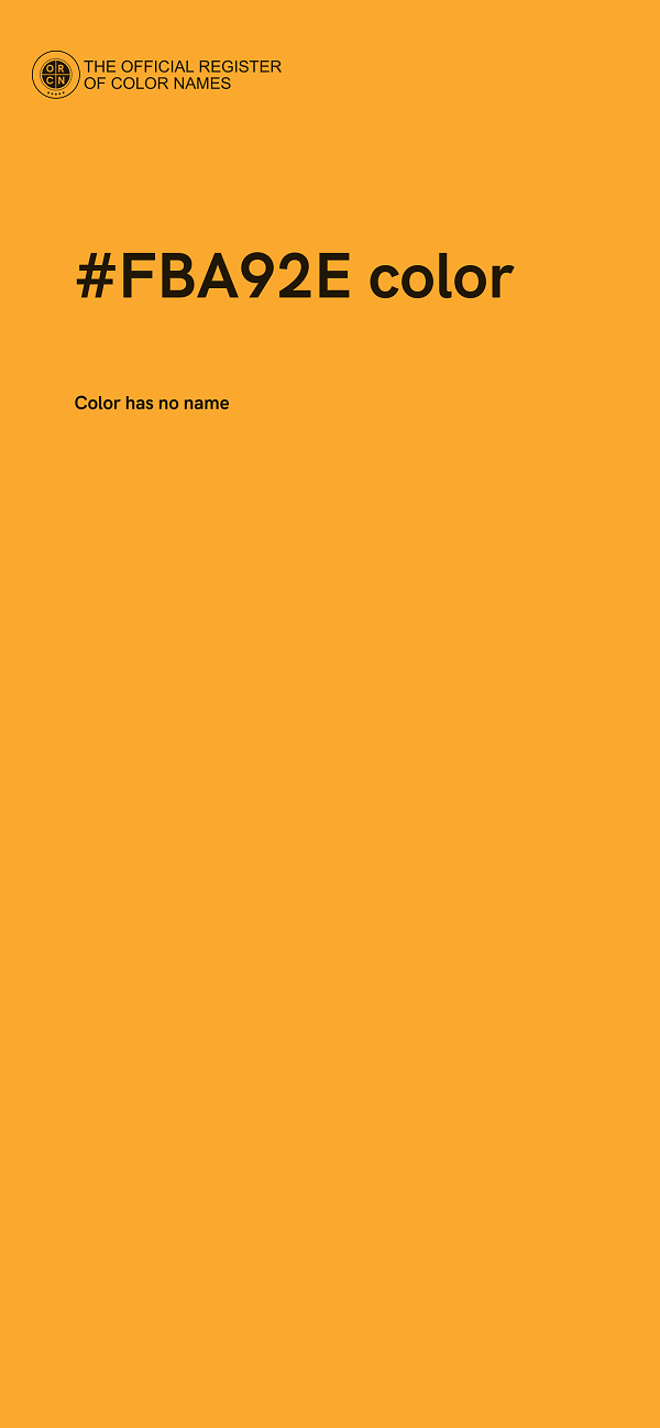 #FBA92E color image