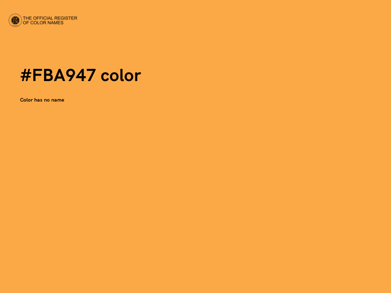 #FBA947 color image