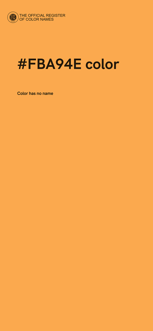 #FBA94E color image