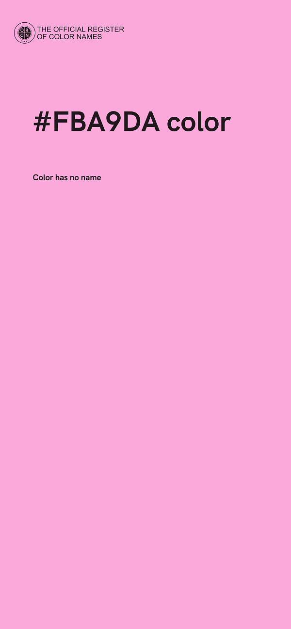 #FBA9DA color image