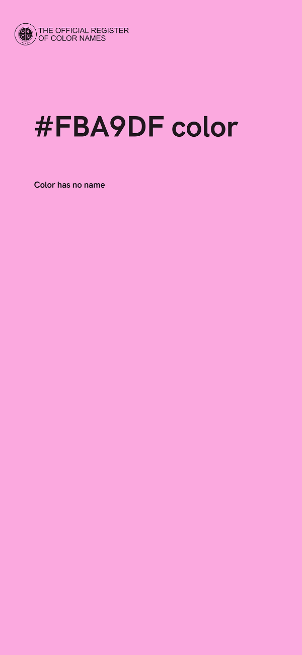 #FBA9DF color image