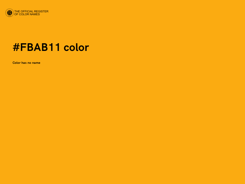 #FBAB11 color image