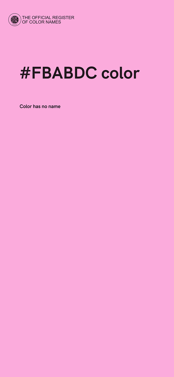 #FBABDC color image