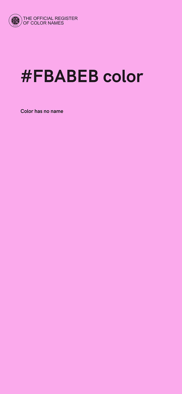 #FBABEB color image