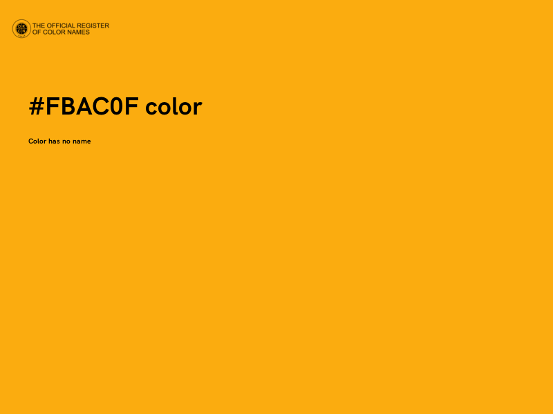 #FBAC0F color image