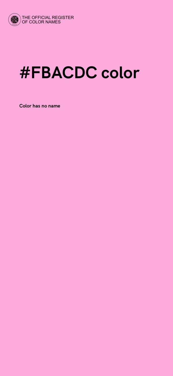 #FBACDC color image