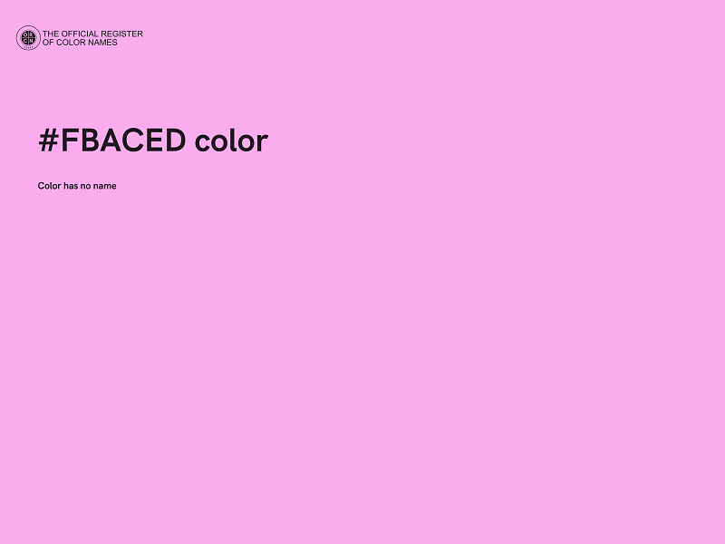 #FBACED color image