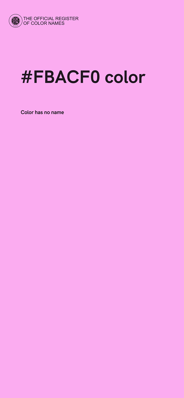 #FBACF0 color image