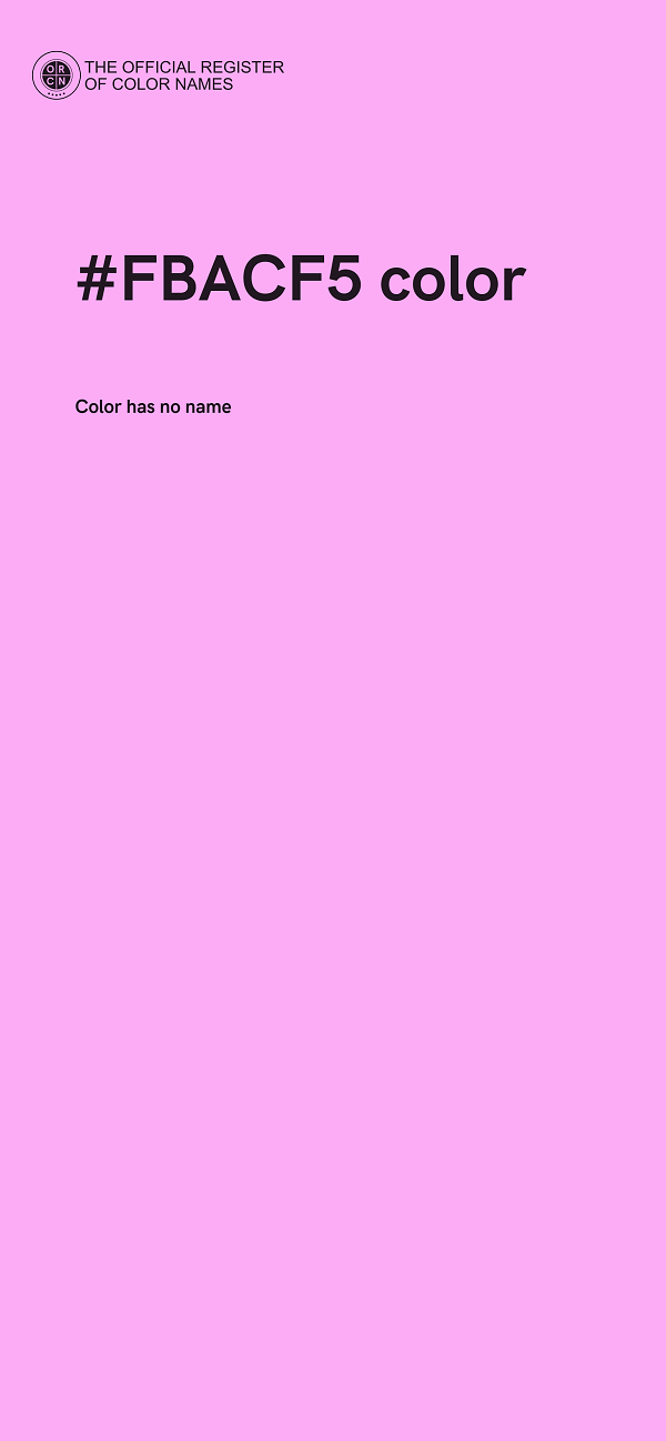 #FBACF5 color image
