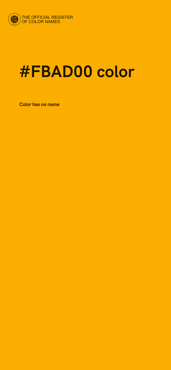 #FBAD00 color image